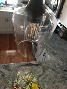 Multi-bulb light fixture after detailed cleaning