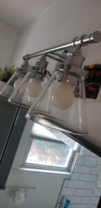 Light fixture after cleaning – bright and clean