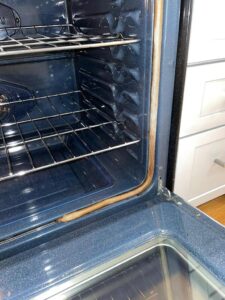 Oven rack after cleaning – restored to stainless shine