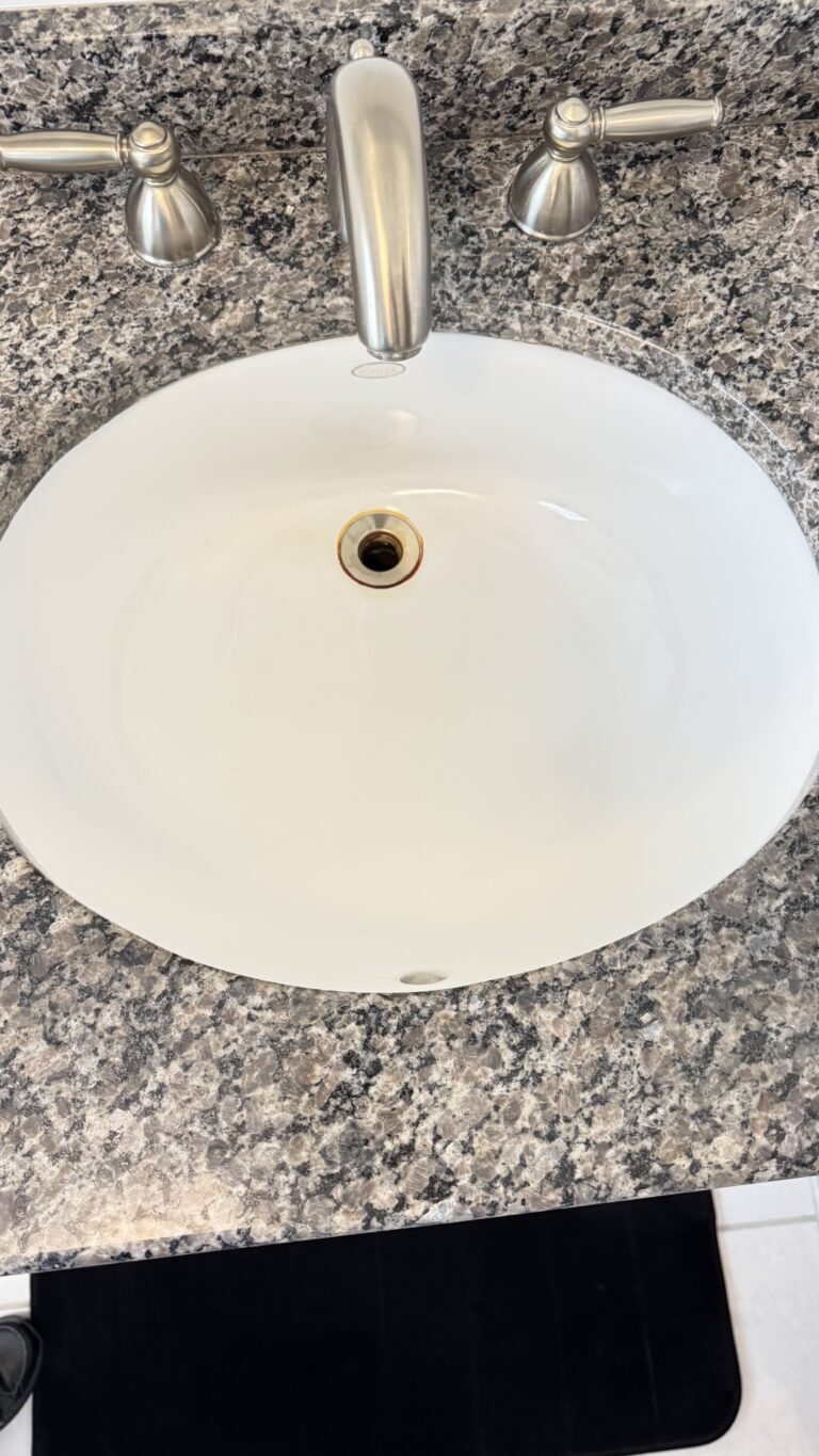 Bathroom sink after cleaning in Whitman, MA