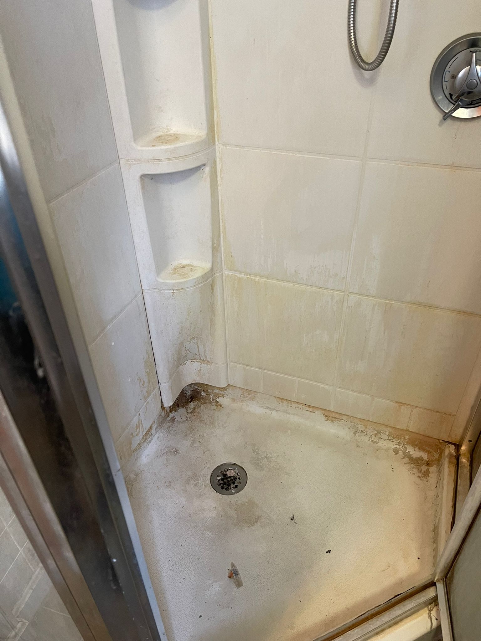 Before and after bathroom deep cleaning in Rockland MA