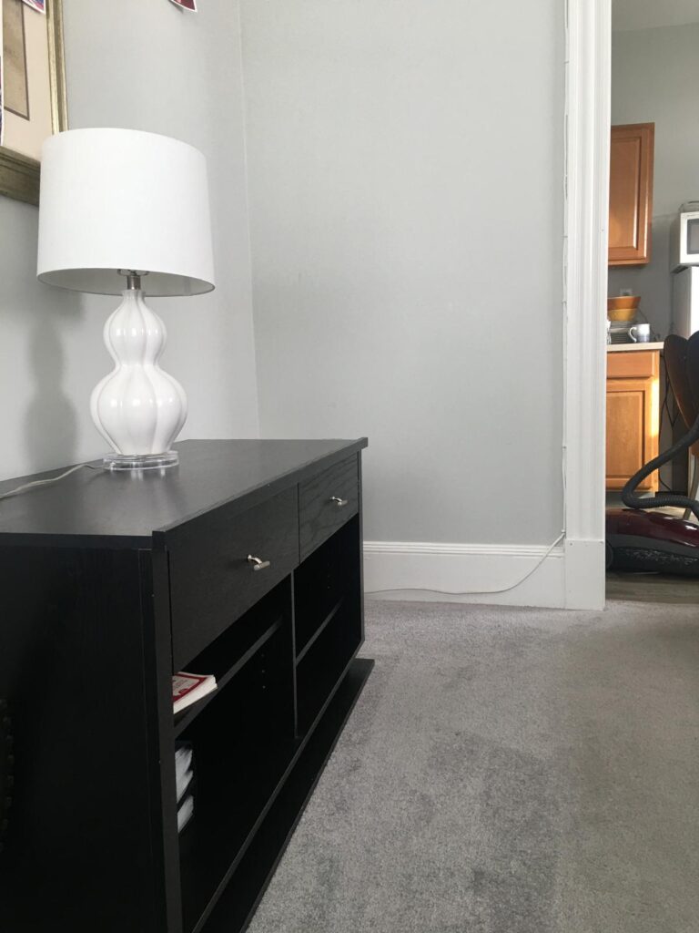 Clear, dusted dresser after house cleaning in Bridgewater, MA